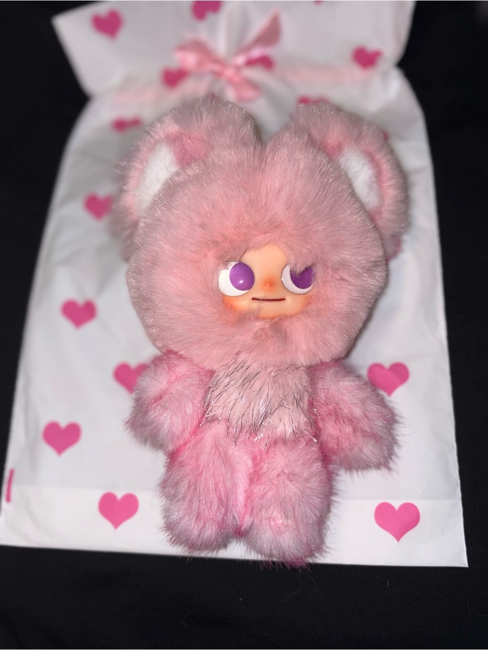 Custom Zsiga Plush Pendant Pink Posable Bear